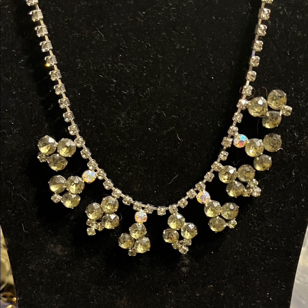 Vintage Smokey Crystal Necklace